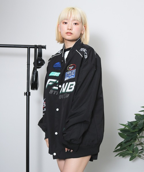 sevens(セブンズ)の「【sevens】エンブロイレーシングジャケット(その他アウター・レディース・ブラック/グリーン/ホワイト・FREE)」の17枚目の写真