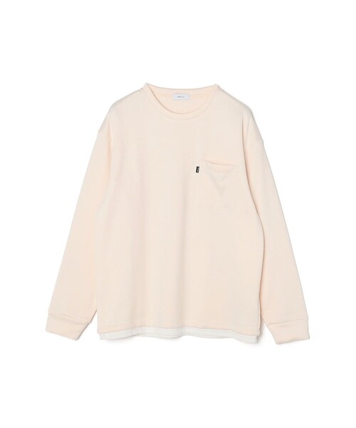 SHIPS any(シップス エニィ)の「【WEB限定】SHIPS any: ピーチ シャギー フェイクレイヤード Tシャツ(ロンT)◇(Tシャツ/カットソー・メンズ・ホワイト/ダークグレー/ベージュ/ネイビー・MEDIUM/LARGE/X-LARGE)」の13枚目の写真