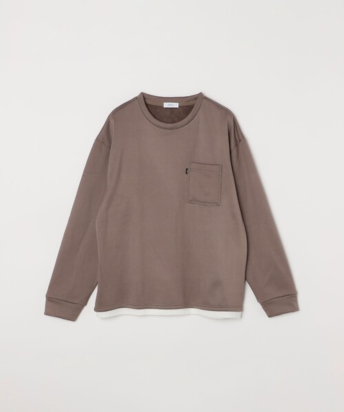 SHIPS any(シップス エニィ)の「【WEB限定】SHIPS any: ピーチ シャギー フェイクレイヤード Tシャツ(ロンT)◇(Tシャツ/カットソー・メンズ・ホワイト/ダークグレー/ベージュ/ネイビー・MEDIUM/LARGE/X-LARGE)」の21枚目の写真