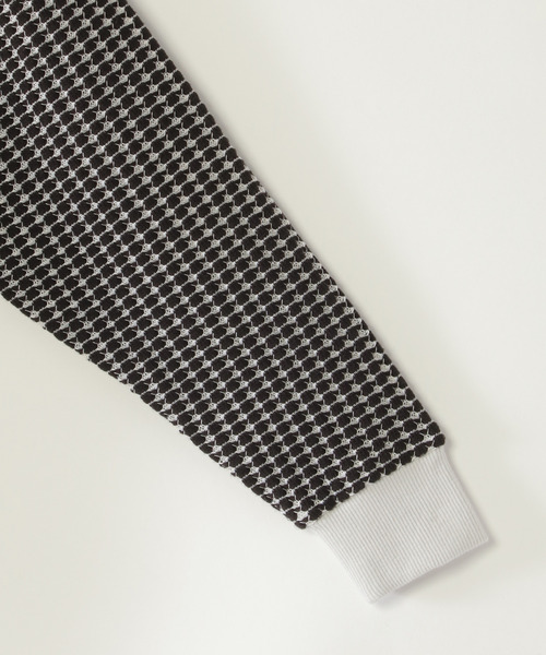 ikka（イッカ）の「【親子コーデ】ビックワッフルジップパーカー（120~160cm）（パーカー・キッズ・ブラック・130/140/150/160/120）」の6枚目の写真