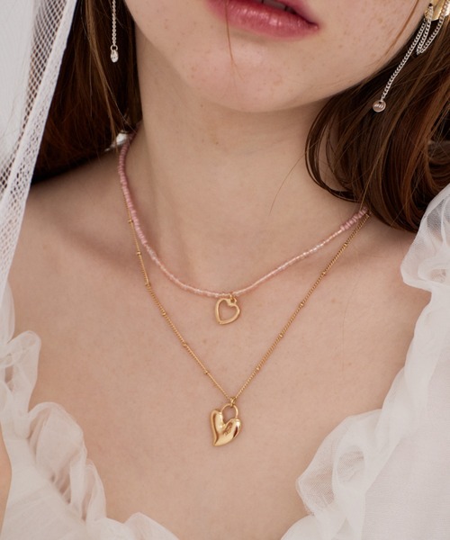 ANU（アヌ）の「heart key necklace - ハートキーネックレス（ネックレス・レディース・ゴールド/ブラック×シルバー・FREE）」の16枚目の写真