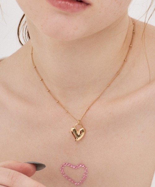 ANU（アヌ）の「heart key necklace - ハートキーネックレス（ネックレス・レディース・ゴールド/ブラック×シルバー・FREE）」の13枚目の写真
