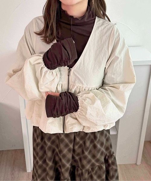 apres jour clair(アプレジュールクレア)の「【apres jour clair】クシュクシュハイネックインナー【ZOZOTOWN限定アイテム】(Tシャツ/カットソー・レディース・杢グレー/オレンジ系その他/グリーン系その他/アイボリー/ブラック/ブラウン系その他・フリー/X-LARGE)」の18枚目の写真
