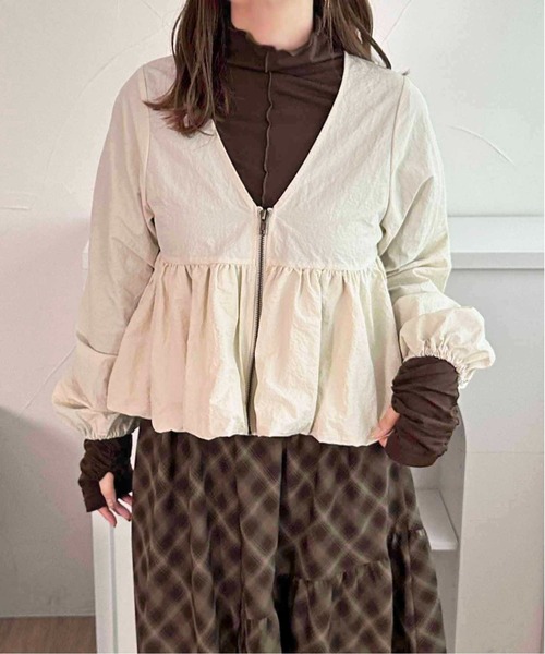 apres jour clair(アプレジュールクレア)の「【apres jour clair】クシュクシュハイネックインナー【ZOZOTOWN限定アイテム】(Tシャツ/カットソー・レディース・杢グレー/オレンジ系その他/グリーン系その他/アイボリー/ブラック/ブラウン系その他・フリー/X-LARGE)」の19枚目の写真
