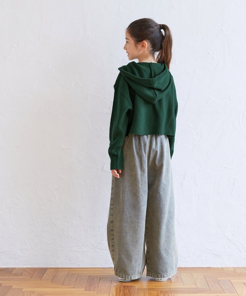 coca（coca）（コカ）の「キッズ ワッペンロゴ ニットフーディー（ニット/セーター・キッズ・グリーン/ブラック・120/130/140/150）」の6枚目の写真