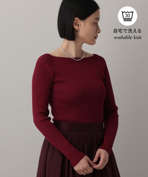 FRAMeWORK ボートネックSWEATプルオーバー FRAMeWORK（フレームワーク）の「コットンリヨセルボートネック