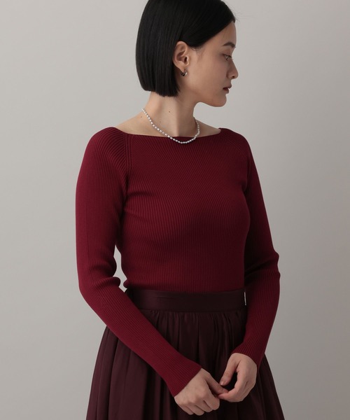 2WAYボートネックプルオーバー_長袖（ニット/セーター）｜A part by