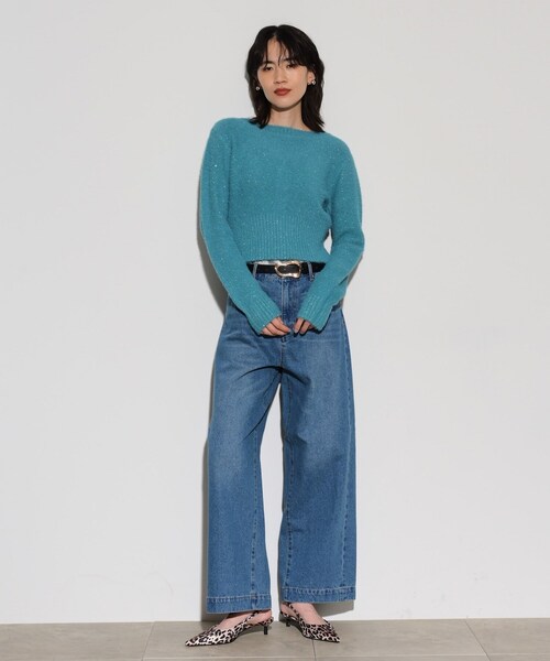 GALLEST（ギャレスト）の「◆ワイドシームデニム（デニムパンツ・レディース・チャコールグレー/ブルー系その他・36/38/40）」の3枚目の写真