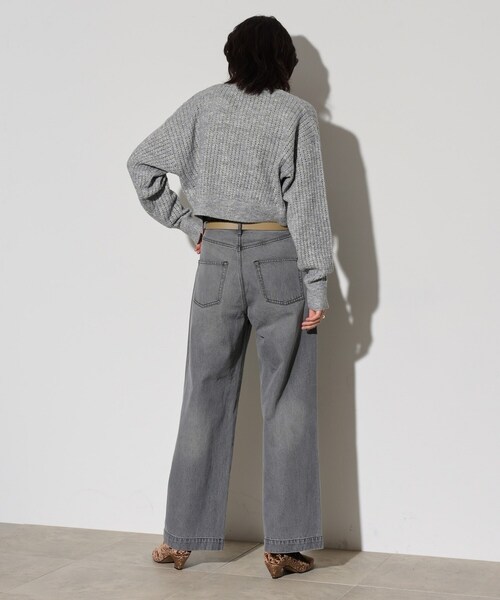 GALLEST（ギャレスト）の「◆ワイドシームデニム（デニムパンツ・レディース・チャコールグレー/ブルー系その他・36/38/40）」の13枚目の写真
