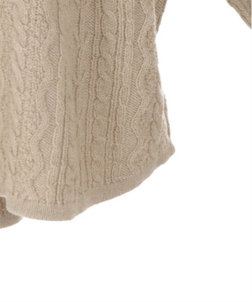 axes femme（アクシーズファム）の「ケーブル柄ハイネックプルオーバー（Tシャツ/カットソー・レディース・グレー/キナリ/ベージュ・MEDIUM）」の18枚目の写真