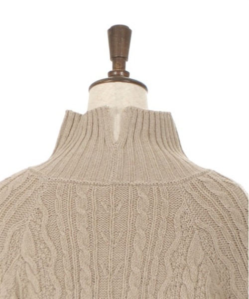 axes femme（アクシーズファム）の「ケーブル柄ハイネックプルオーバー（Tシャツ/カットソー・レディース・グレー/キナリ/ベージュ・MEDIUM）」の20枚目の写真