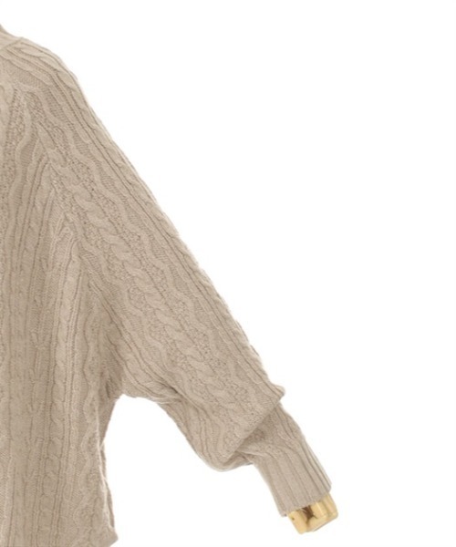 axes femme（アクシーズファム）の「ケーブル柄ハイネックプルオーバー（Tシャツ/カットソー・レディース・グレー/キナリ/ベージュ・MEDIUM）」の22枚目の写真