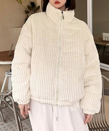コーデュロイ 中綿ジャケット ショート丈
