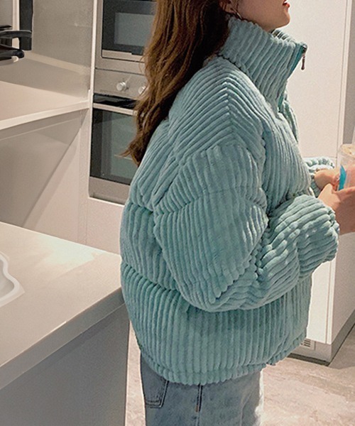 Miniministore(ミニミニストア)の「コーデュロイ 中綿ジャケット ショート丈(ブルゾン・レディース・ブラック/ブラウン/ピンク/ホワイト/アイボリー/ブルー・L/M)」の16枚目の写真