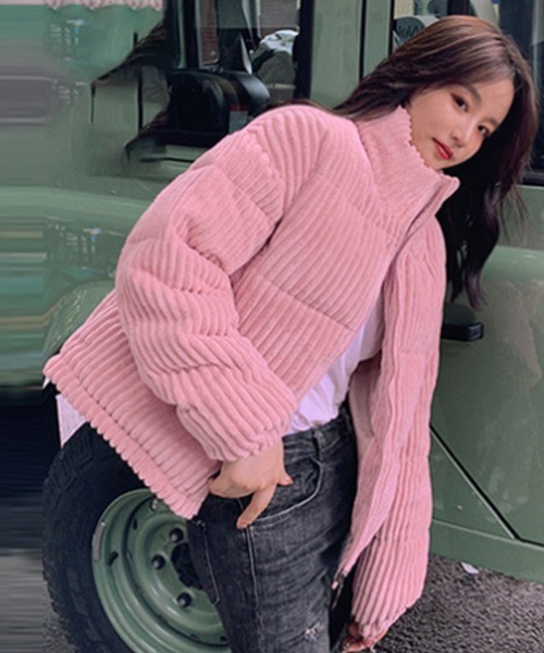 セール】コーデュロイ 中綿ジャケット ショート丈（ブルゾン