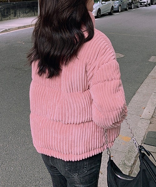Miniministore(ミニミニストア)の「コーデュロイ 中綿ジャケット ショート丈(ブルゾン・レディース・ブラック/ブラウン/ピンク/ホワイト/アイボリー/ブルー・L/M)」の21枚目の写真