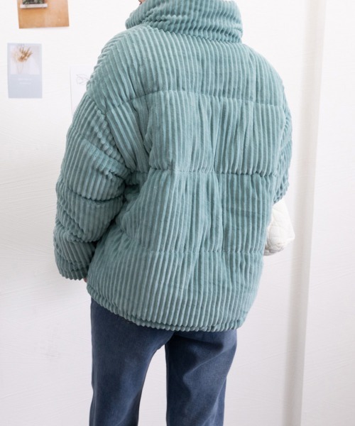 セール】コーデュロイ 中綿ジャケット ショート丈（ブルゾン