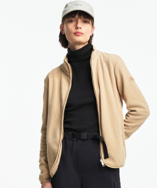 AIGLE(エーグル)の「ジップアップ マイクロフリースジャケット T-KIT(カーディガン/ボレロ・レディース・グリーン/ダークネイビー/ブラック/モスグリーン/ホワイト/ベージュ/セージグリーン・35/38/36/40/34)」の9枚目の写真