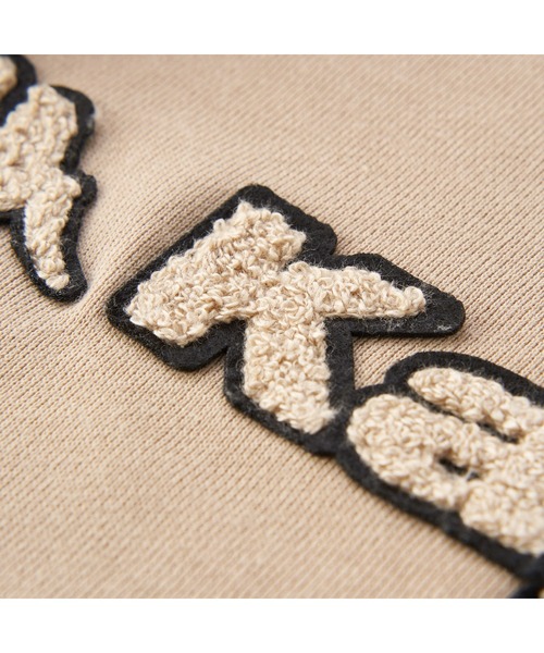 Kappa(カッパ)の「Kappa/カッパ キッズ ブランド ロゴ サガラ刺繍 長袖 プルオーバー スウェット パーカー フーディー(パーカー・キッズ・ベージュ/ブラック・170cm/130cm/160cm/140cm/150cm)」の3枚目の写真