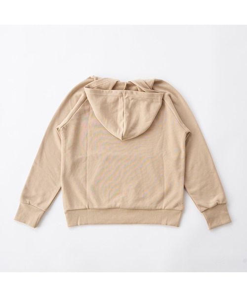 Kappa(カッパ)の「Kappa/カッパ キッズ ブランド ロゴ サガラ刺繍 長袖 プルオーバー スウェット パーカー フーディー(パーカー・キッズ・ベージュ/ブラック・170cm/130cm/160cm/140cm/150cm)」の4枚目の写真