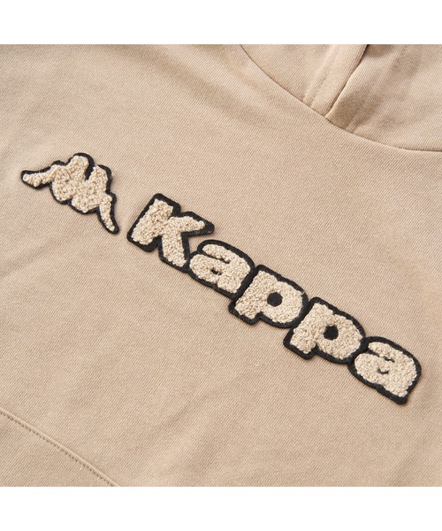 Kappa(カッパ)の「Kappa/カッパ キッズ ブランド ロゴ サガラ刺繍 長袖 プルオーバー スウェット パーカー フーディー(パーカー・キッズ・ベージュ/ブラック・170cm/130cm/160cm/140cm/150cm)」の6枚目の写真