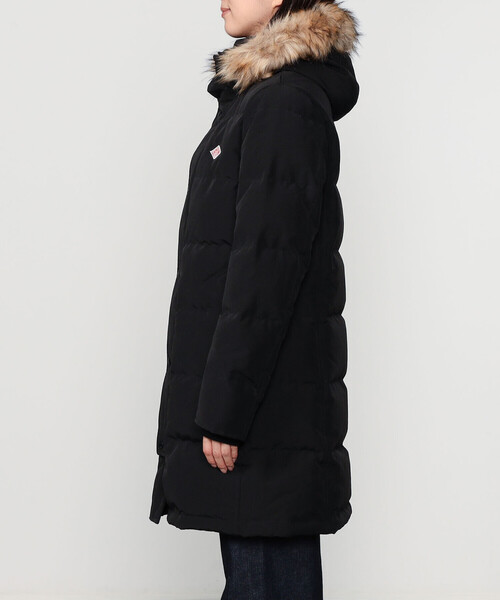 kkk　DANTON ダントン フードファー付きダウンコート 黒 DANTON/FAKE FUR HOODED DOWN JACKET｜Daytona Park(FREAK'S STORE公式