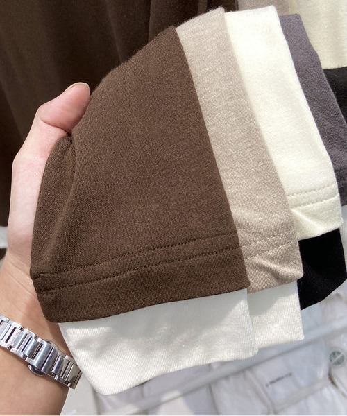 MAISON DE THERESE(メゾン ド テレーズ)の「クルーネック 配色切り替え長袖Tシャツ(Tシャツ/カットソー・レディース・ブラック/ブラウン/ホワイト・M/L)」の13枚目の写真