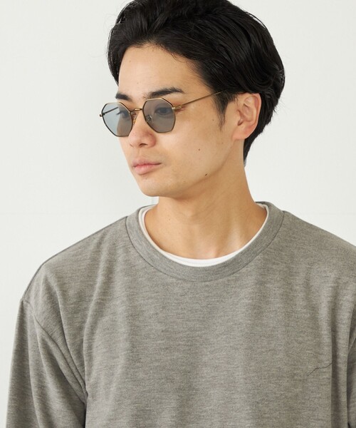 SHIPS Colors(シップス カラーズ)の「SHIPS Colors:オクタゴン サングラス◇(サングラス・メンズ・ライトグレー/ライトブルー・ONE SIZE)」の2枚目の写真