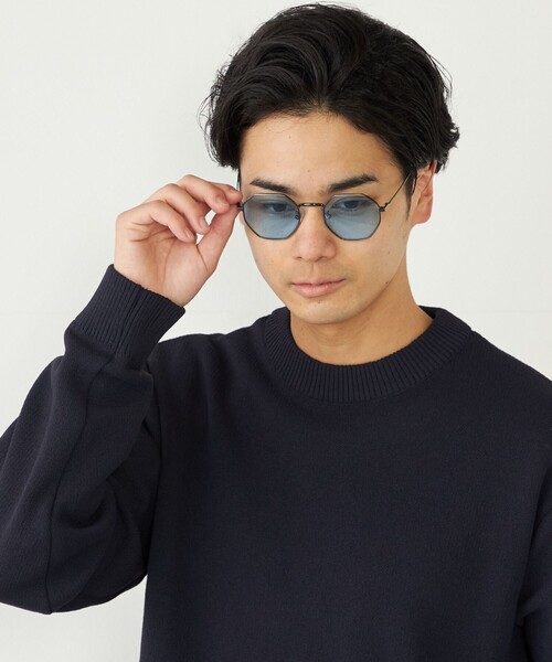 SHIPS Colors(シップス カラーズ)の「SHIPS Colors:オクタゴン サングラス◇(サングラス・メンズ・ライトグレー/ライトブルー・ONE SIZE)」の1枚目の写真