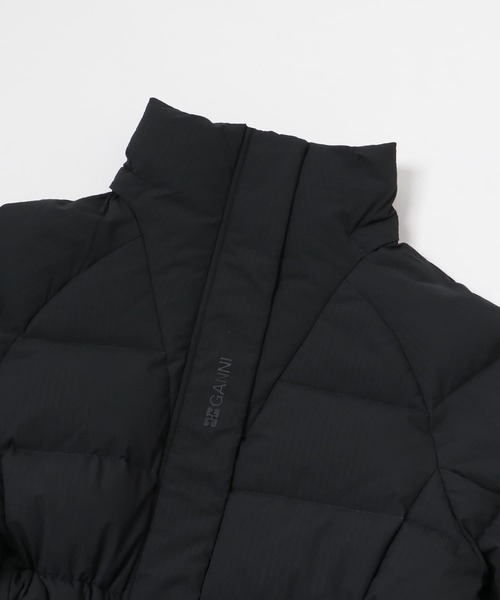 GANNI（ガニー）の「GANNI　Tech Seersucker Puffer Jacket（ダウンジャケット/コート・レディース・ブラック・XXSXS）」の4枚目の写真