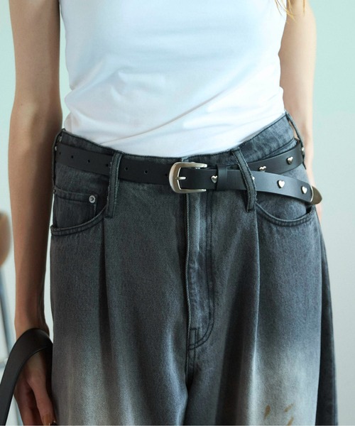 MAISON SPECIAL（メゾンスペシャル）の「Heart Belt/ハートベルト（ベルト・レディース・ブラック・FREE）」の8枚目の写真