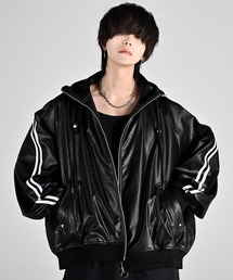 ADRER(Ah[)line sleeve track zip parker jacket / CX[ugbNWbvp[J[WPbg(u])