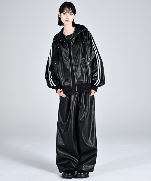 line sleeve track zip parker jacket アドラー line sleeve track zip parker jacket / ラインスリーブトラック