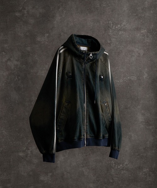 ジャケット・アウター line sleeve track zip parker jacket line sleeve track zip parker jacket / ラインスリーブトラック