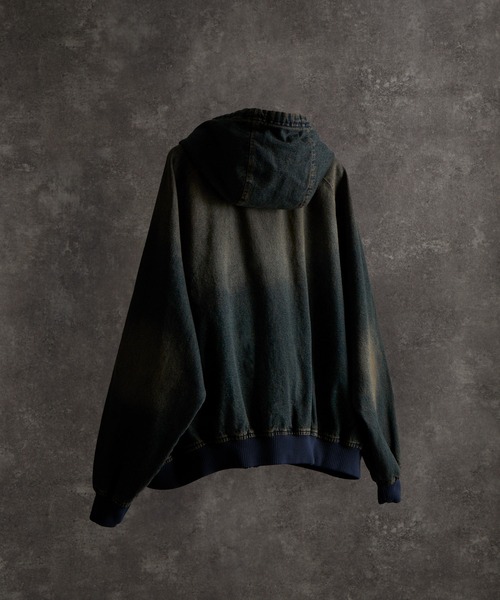 line sleeve track zip parker jacket / ラインスリーブトラック