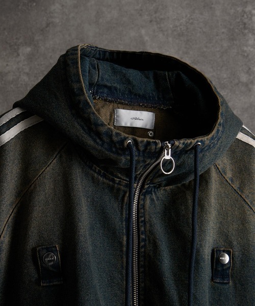 line sleeve track zip parker jacket / ラインスリーブトラックジップパーカージャケット(ブルゾン)|ADRER(アドラー)