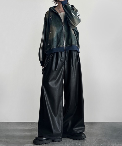 line sleeve track zip parker jacket / ラインスリーブトラック