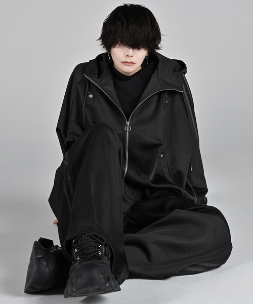 line sleeve track zip parker jacket / ラインスリーブトラックジップパーカージャケット(ブルゾン)|ADRER(アドラー)