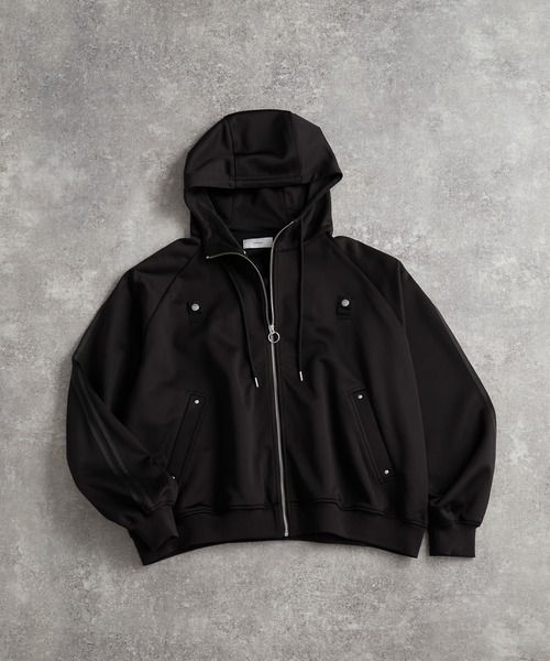 line sleeve track zip parker jacket / ラインスリーブトラックジップ