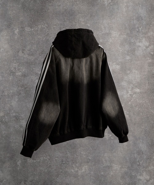 line sleeve track zip parker jacket / ラインスリーブトラックジップ