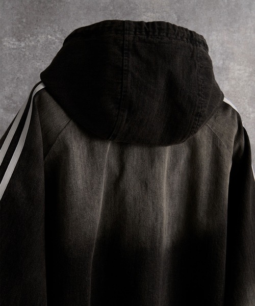 line sleeve track zip parker jacket / ラインスリーブトラックジップパーカージャケット(ブルゾン)|ADRER(アドラー)