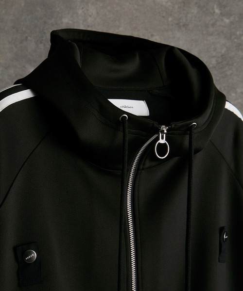 line sleeve track zip parker jacket / ラインスリーブトラックジップパーカージャケット(ブルゾン)|ADRER(アドラー)