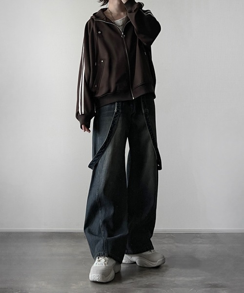 トップス ADRER line sleeve track zip parker ADRER ブルゾン アウター line sleeve track zip parker jacket