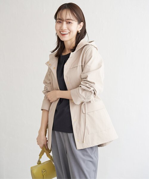 ikka(イッカ)の「撥水花粉リリースフィールドコート(マウンテンパーカー・レディース・ネイビー/ベージュ・M/L/S)」の10枚目の写真