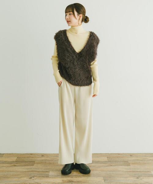 ITEMS URBANRESEARCH(アイテムズ アーバンリサーチ)の「シャギーショートニットベスト(ベスト・レディース・ブラウン/グレー/グレー系その他・FREE)」の16枚目の写真