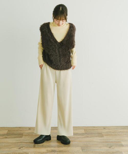 ITEMS URBANRESEARCH(アイテムズ アーバンリサーチ)の「シャギーショートニットベスト(ベスト・レディース・ブラウン/グレー/グレー系その他・FREE)」の17枚目の写真