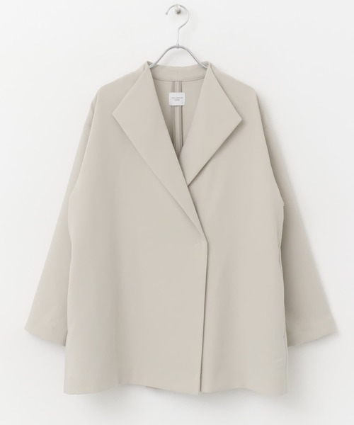 今期 アーバンリサーチドアーズ ダブルクロスショートガウン ノーカラージャケット ダブルクロスショートガウン | アーバンリサーチ ドアーズ(URBAN