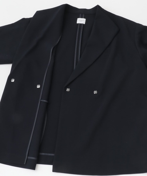 URBAN RESEARCH DOORS 　ダブルクロスショートガウン　ネイビー URBAN RESEARCH DOORS コート アウター ダブルクロスショート