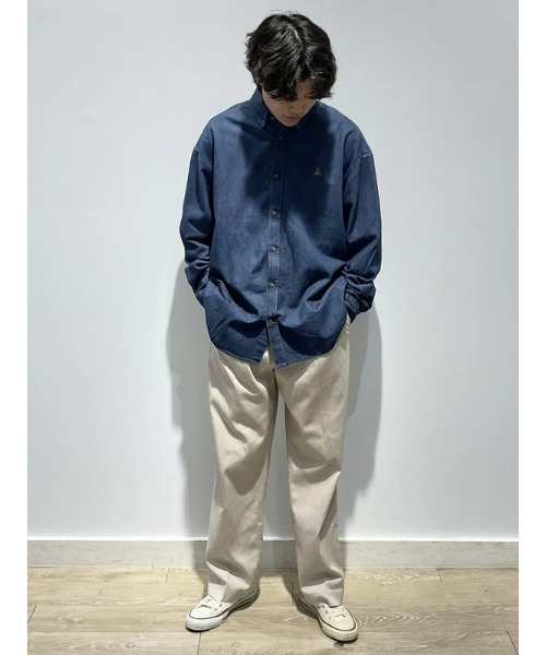 GAP（ギャップ）の「ブラナンベア デニム ビッグシャツ（シャツ/ブラウス・メンズ・インディゴブルー/ライトインディゴブルー・XL/XS/M/L/S）」の15枚目の写真