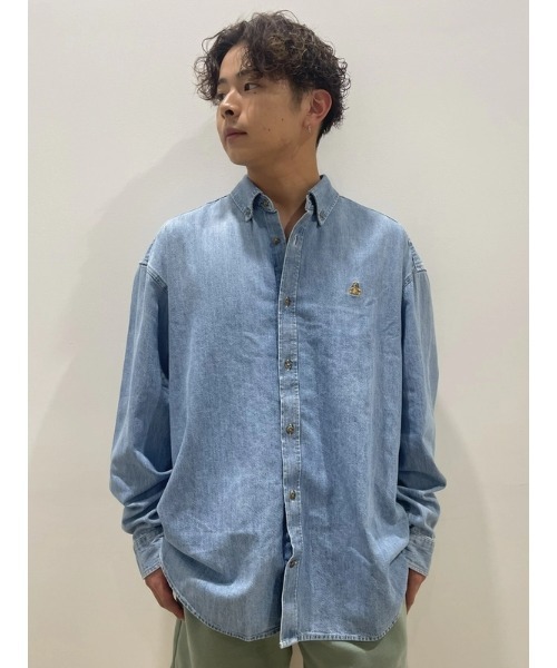 GAP（ギャップ）の「ブラナンベア デニム ビッグシャツ（シャツ/ブラウス・メンズ・インディゴブルー/ライトインディゴブルー・XL/XS/M/L/S）」の5枚目の写真